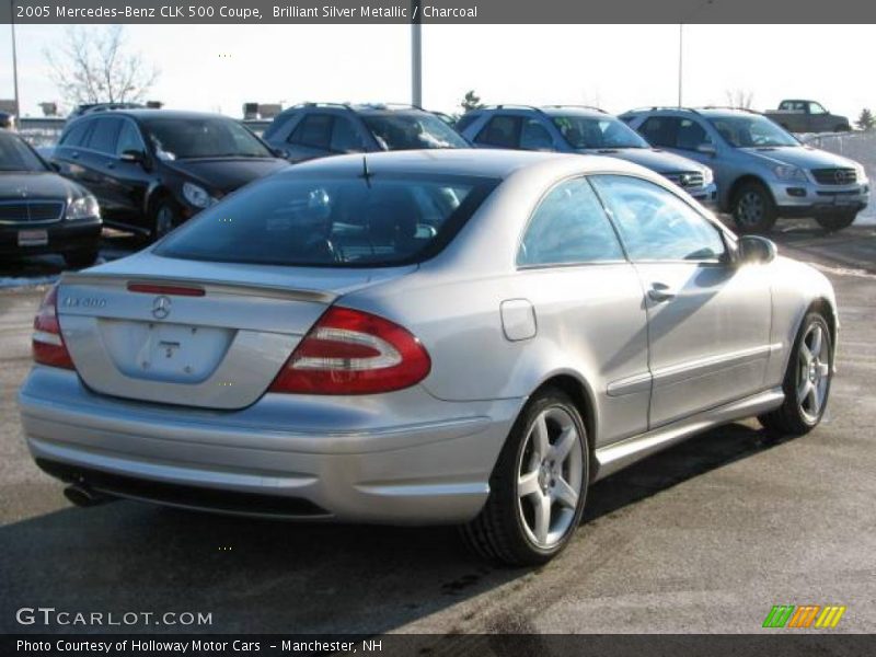 Brilliant Silver Metallic / Charcoal 2005 Mercedes-Benz CLK 500 Coupe