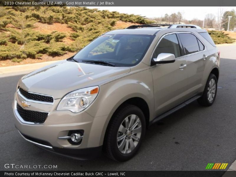 Gold Mist Metallic / Jet Black 2010 Chevrolet Equinox LTZ AWD