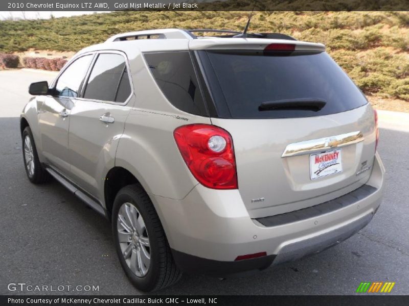 Gold Mist Metallic / Jet Black 2010 Chevrolet Equinox LTZ AWD