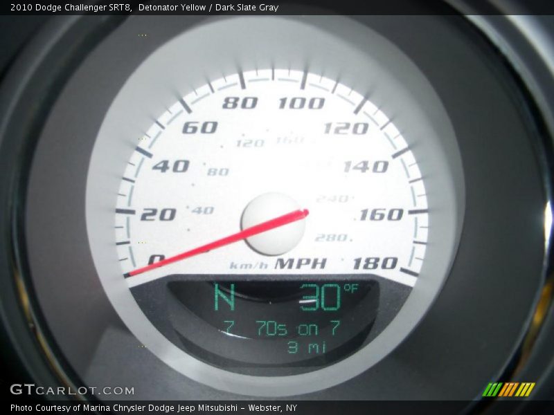 Detonator Yellow / Dark Slate Gray 2010 Dodge Challenger SRT8