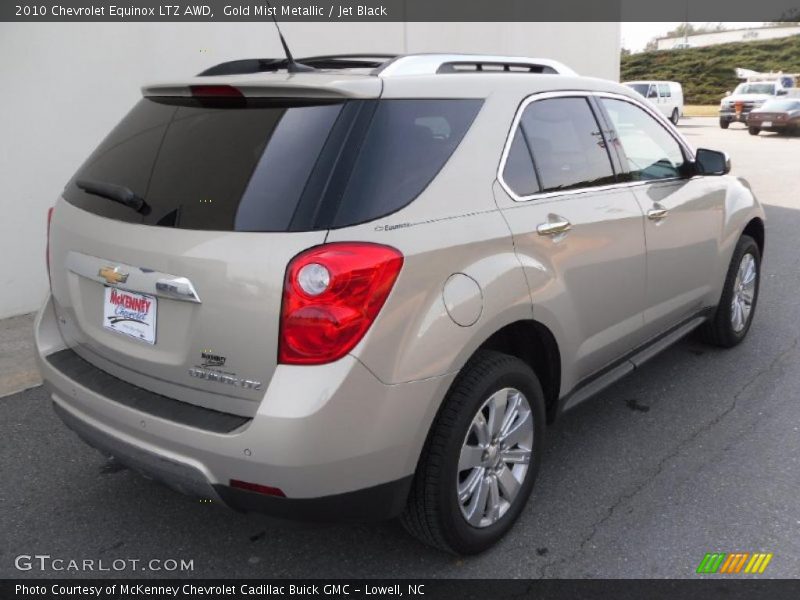 Gold Mist Metallic / Jet Black 2010 Chevrolet Equinox LTZ AWD