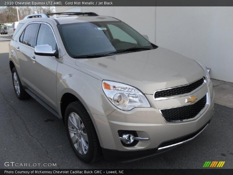 Gold Mist Metallic / Jet Black 2010 Chevrolet Equinox LTZ AWD