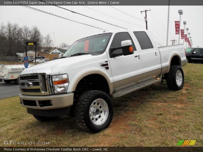 Oxford White / Camel 2009 Ford F350 Super Duty King Ranch Crew Cab 4x4