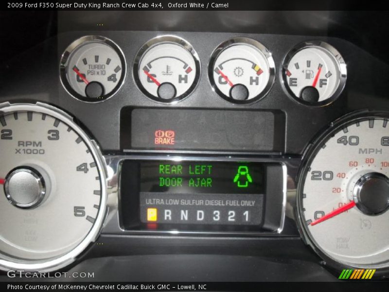 Oxford White / Camel 2009 Ford F350 Super Duty King Ranch Crew Cab 4x4