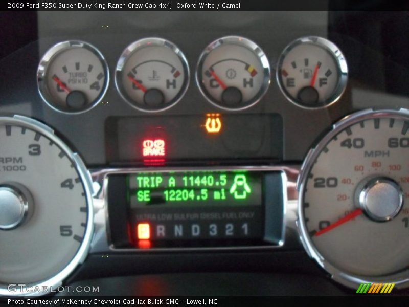 Oxford White / Camel 2009 Ford F350 Super Duty King Ranch Crew Cab 4x4