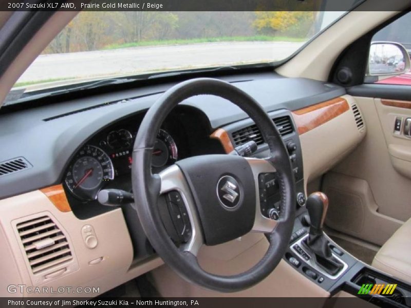 Prairie Gold Metallic / Beige 2007 Suzuki XL7 AWD