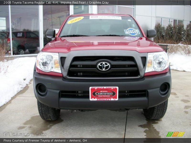 Impulse Red Pearl / Graphite Gray 2008 Toyota Tacoma Regular Cab 4x4
