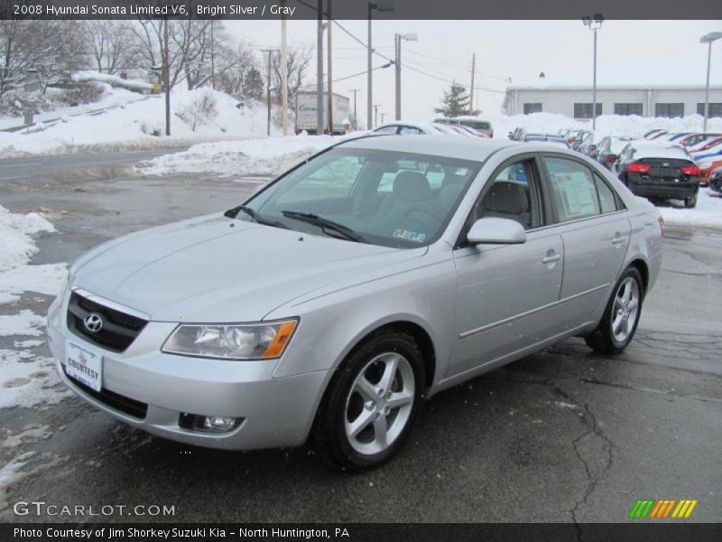 Bright Silver / Gray 2008 Hyundai Sonata Limited V6