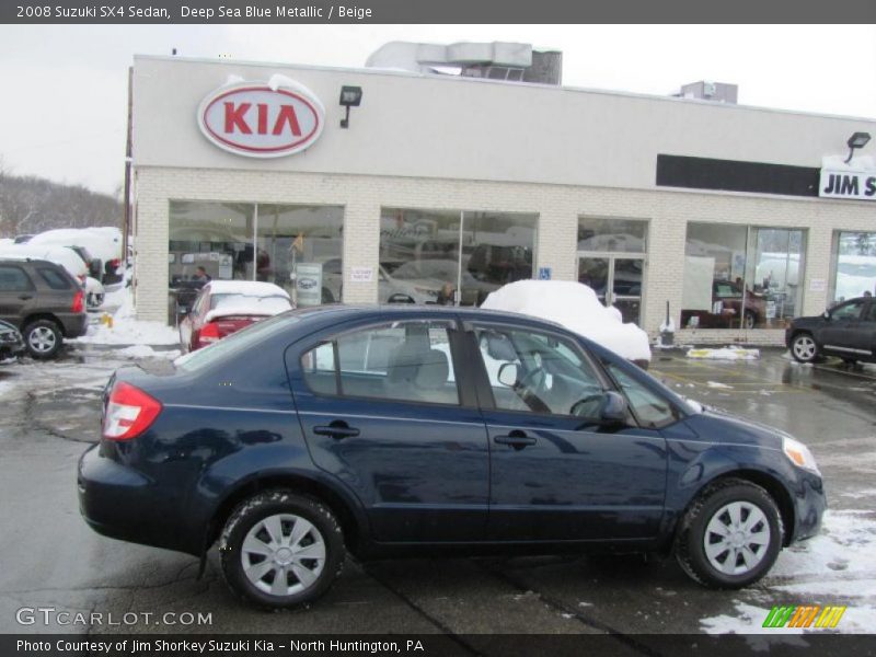 Deep Sea Blue Metallic / Beige 2008 Suzuki SX4 Sedan