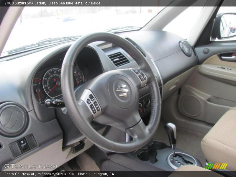 Deep Sea Blue Metallic / Beige 2008 Suzuki SX4 Sedan