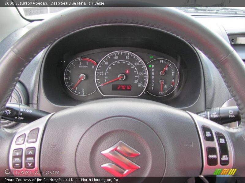 Deep Sea Blue Metallic / Beige 2008 Suzuki SX4 Sedan