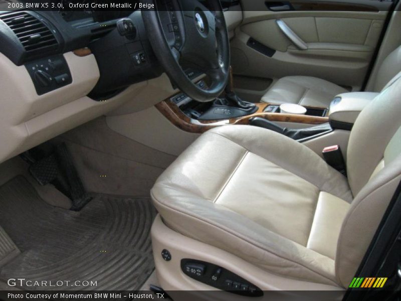 Oxford Green Metallic / Beige 2003 BMW X5 3.0i