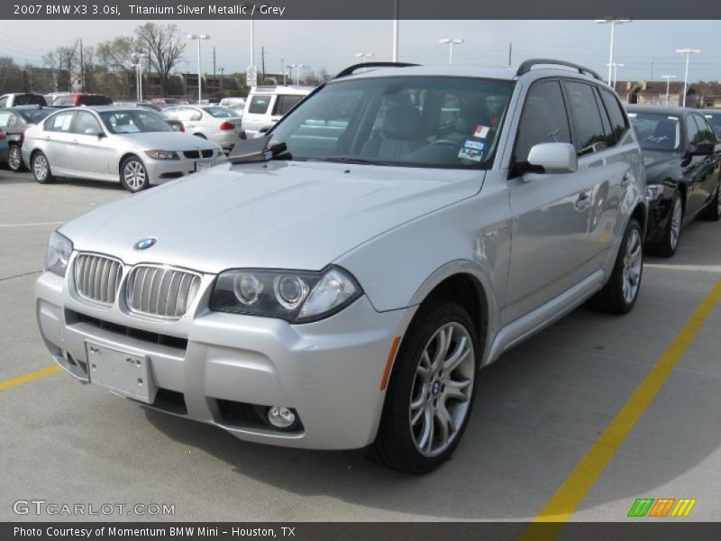 Titanium Silver Metallic / Grey 2007 BMW X3 3.0si