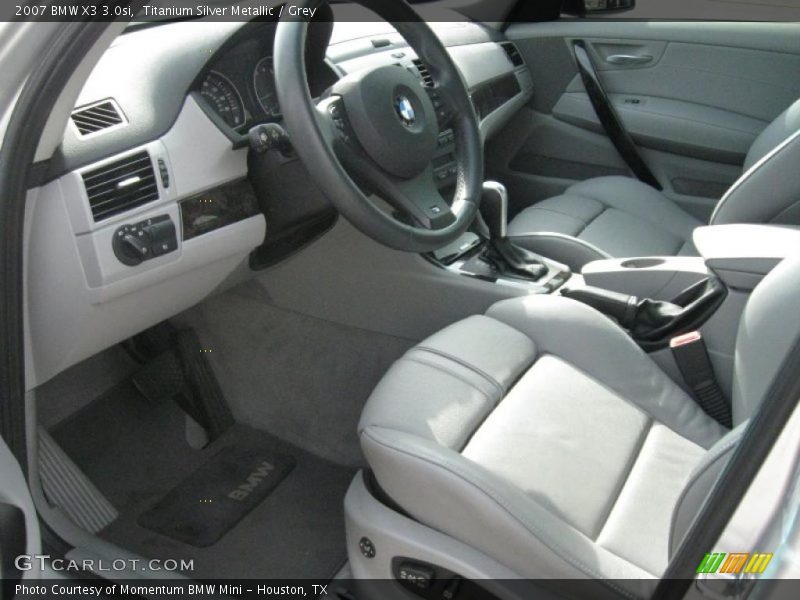 Titanium Silver Metallic / Grey 2007 BMW X3 3.0si