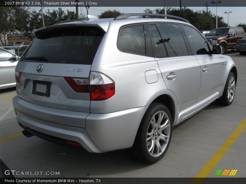 Titanium Silver Metallic / Grey 2007 BMW X3 3.0si