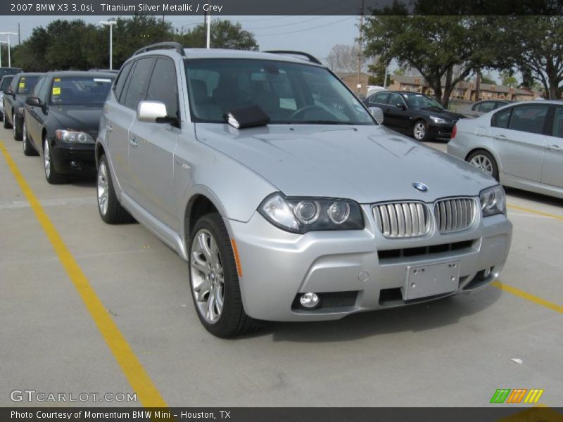 Titanium Silver Metallic / Grey 2007 BMW X3 3.0si