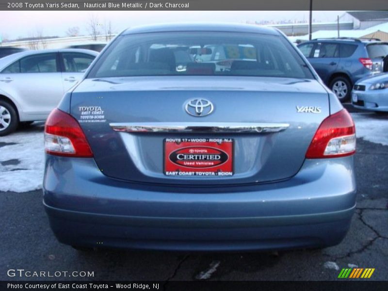 Nautical Blue Metallic / Dark Charcoal 2008 Toyota Yaris Sedan