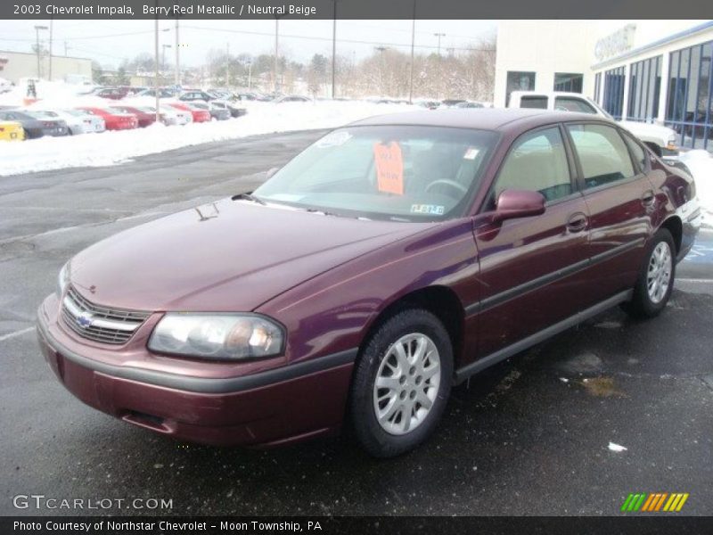 Berry Red Metallic / Neutral Beige 2003 Chevrolet Impala