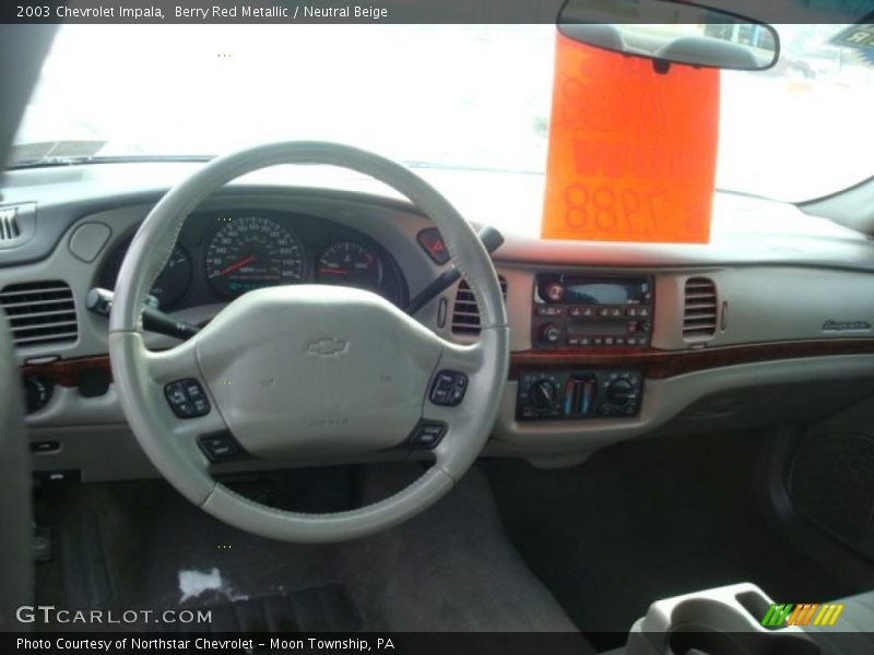 Berry Red Metallic / Neutral Beige 2003 Chevrolet Impala