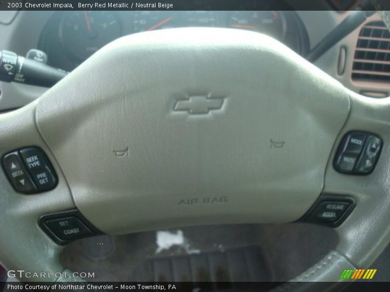 Berry Red Metallic / Neutral Beige 2003 Chevrolet Impala