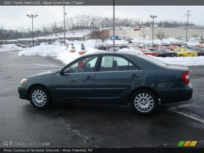 Aspen Green Pearl / Taupe 2002 Toyota Camry XLE