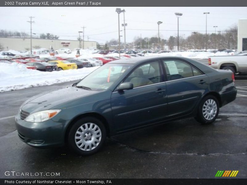 Aspen Green Pearl / Taupe 2002 Toyota Camry XLE