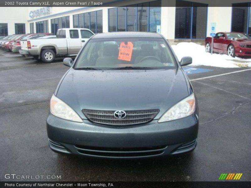 Aspen Green Pearl / Taupe 2002 Toyota Camry XLE