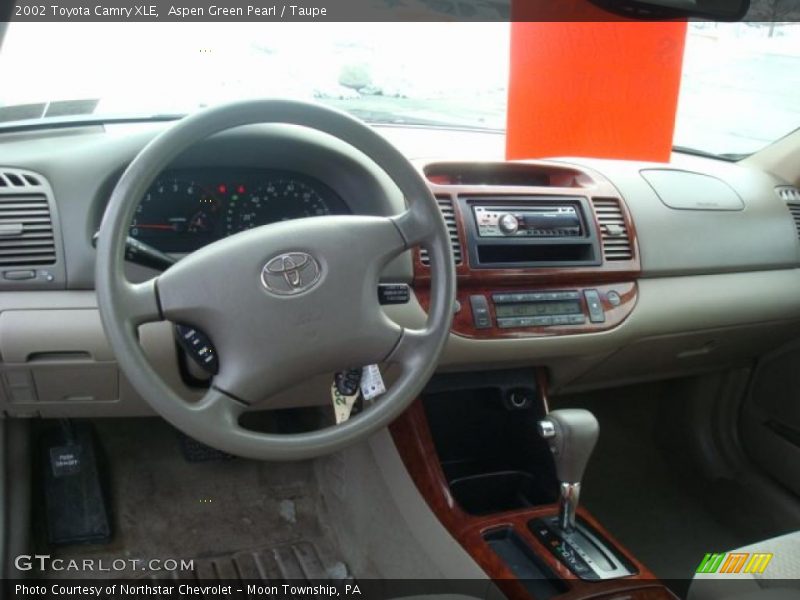 Aspen Green Pearl / Taupe 2002 Toyota Camry XLE