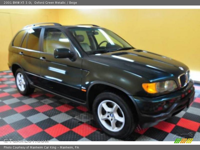 Oxford Green Metallic / Beige 2001 BMW X5 3.0i