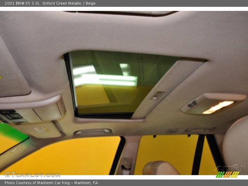 Oxford Green Metallic / Beige 2001 BMW X5 3.0i