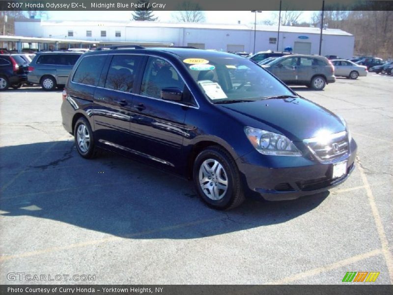 Midnight Blue Pearl / Gray 2007 Honda Odyssey EX-L