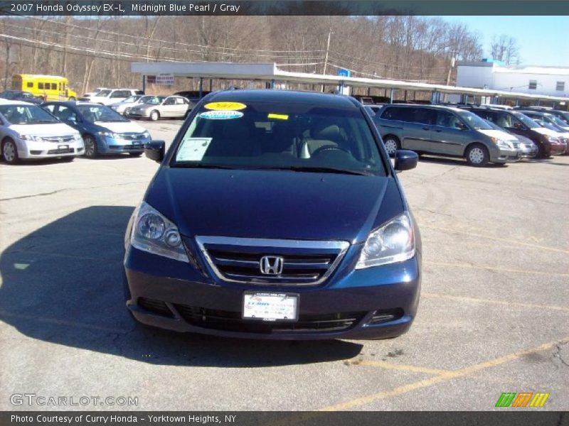 Midnight Blue Pearl / Gray 2007 Honda Odyssey EX-L