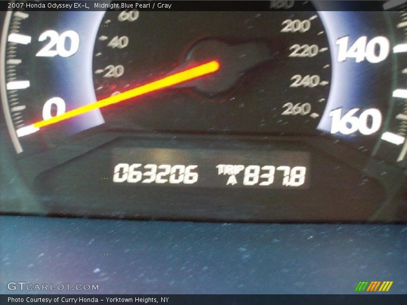 Midnight Blue Pearl / Gray 2007 Honda Odyssey EX-L