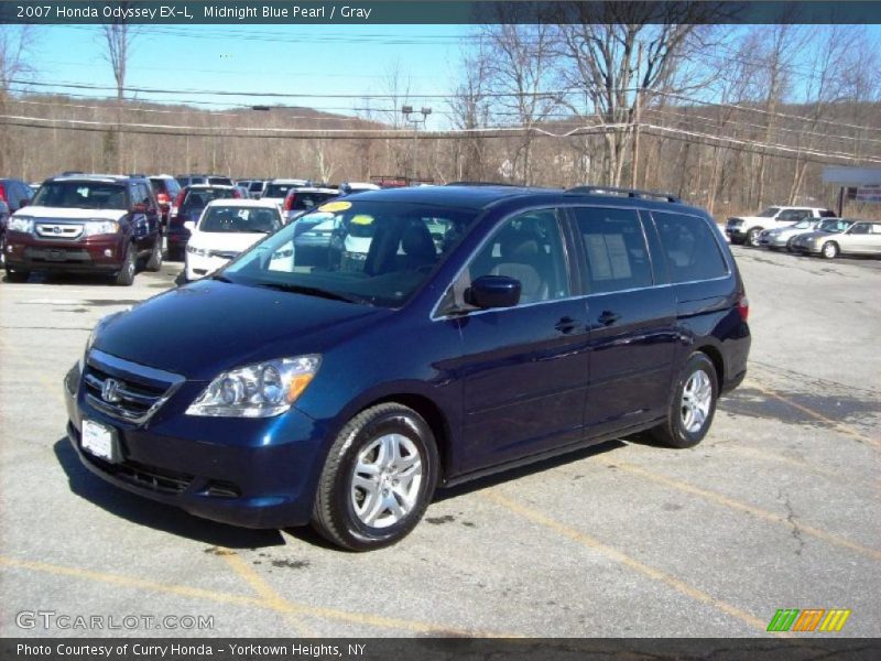 Midnight Blue Pearl / Gray 2007 Honda Odyssey EX-L