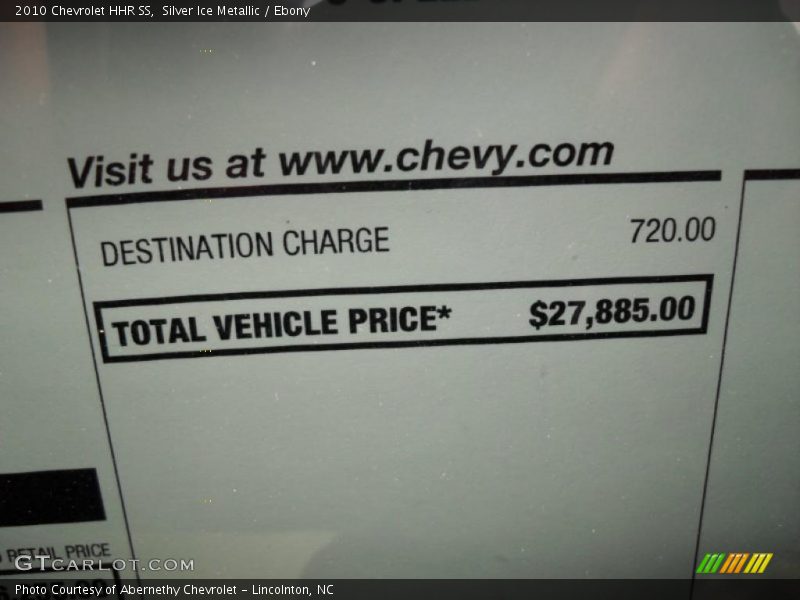 Silver Ice Metallic / Ebony 2010 Chevrolet HHR SS