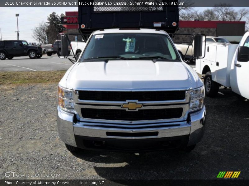 Summit White / Dark Titanium 2010 Chevrolet Silverado 3500HD Work Truck Regular Cab Chassis
