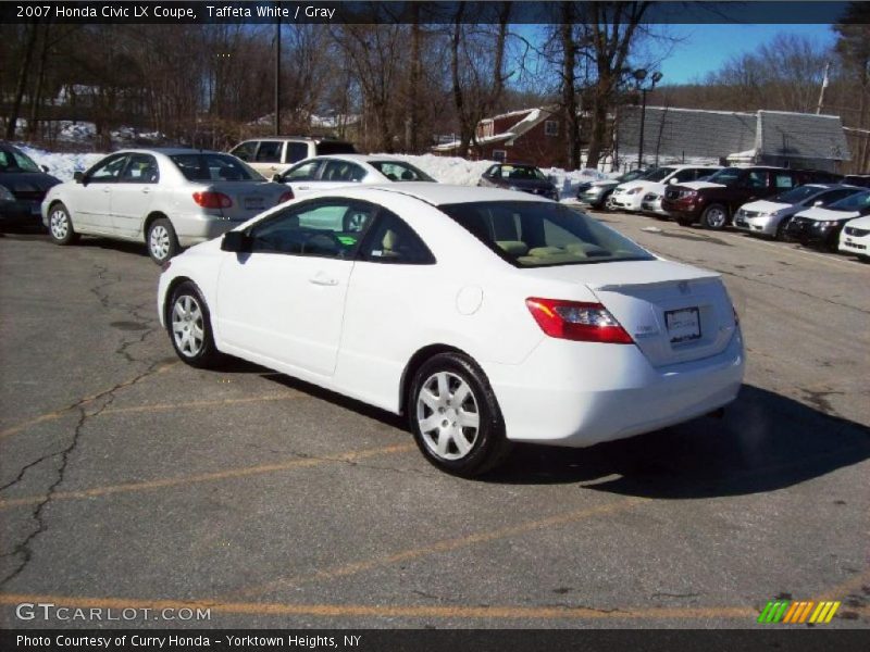 Taffeta White / Gray 2007 Honda Civic LX Coupe