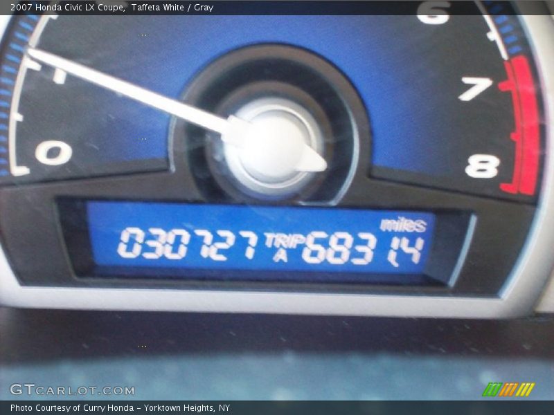 Taffeta White / Gray 2007 Honda Civic LX Coupe