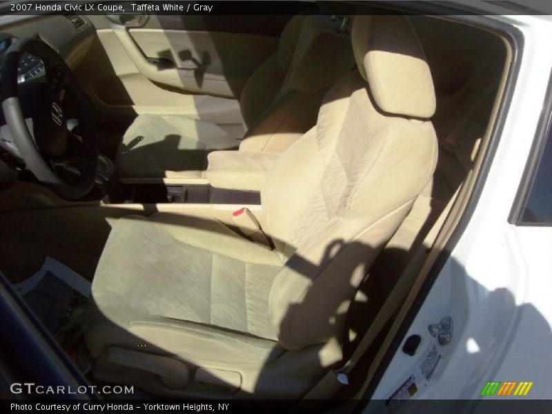 Taffeta White / Gray 2007 Honda Civic LX Coupe