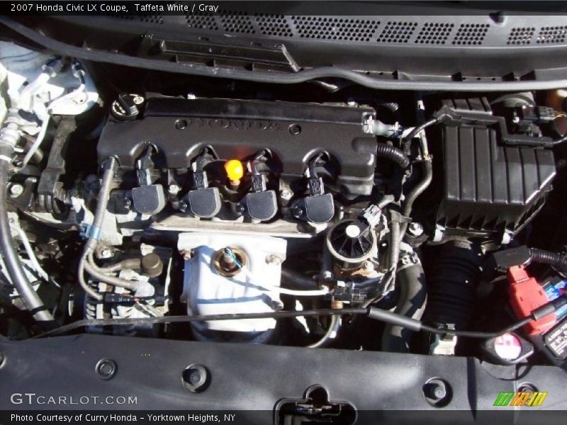Taffeta White / Gray 2007 Honda Civic LX Coupe
