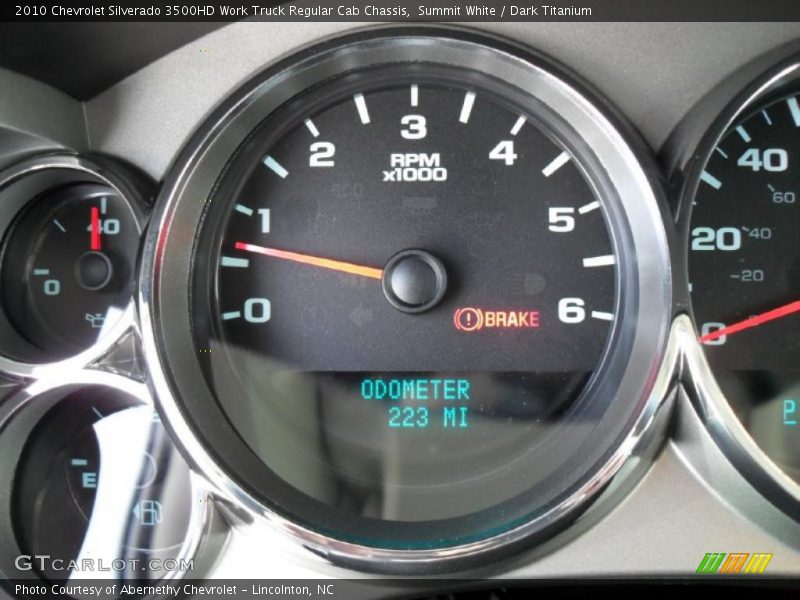 Summit White / Dark Titanium 2010 Chevrolet Silverado 3500HD Work Truck Regular Cab Chassis