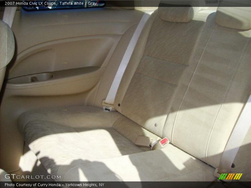 Taffeta White / Gray 2007 Honda Civic LX Coupe