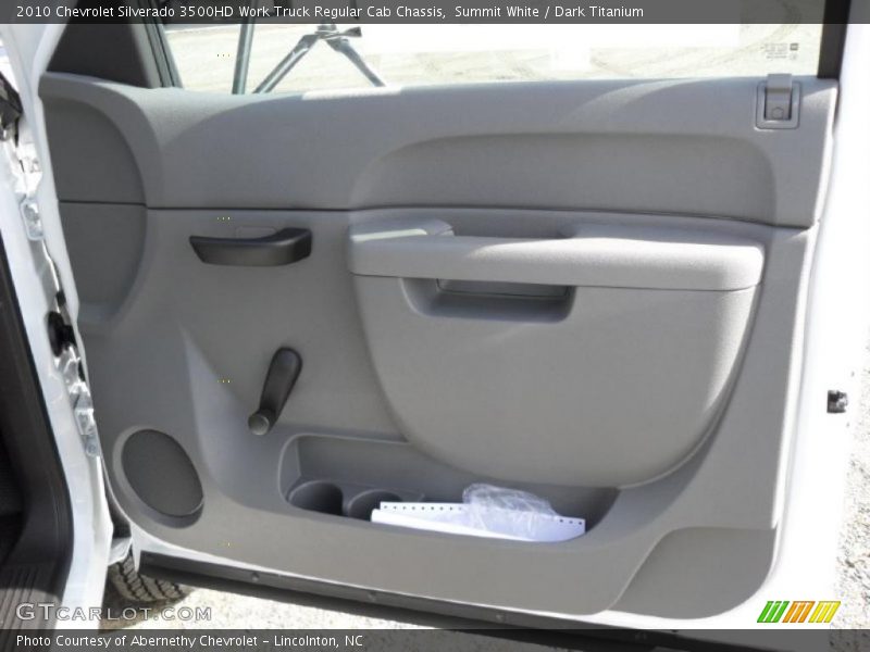 Summit White / Dark Titanium 2010 Chevrolet Silverado 3500HD Work Truck Regular Cab Chassis