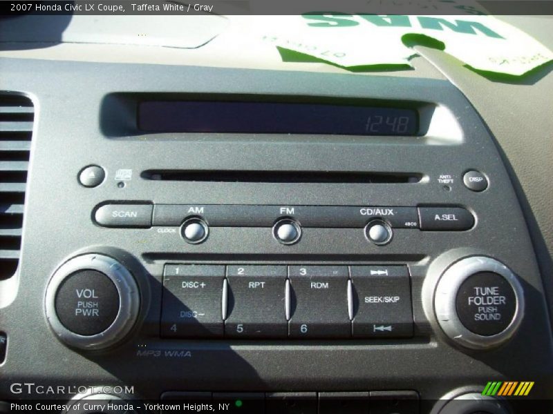 Taffeta White / Gray 2007 Honda Civic LX Coupe