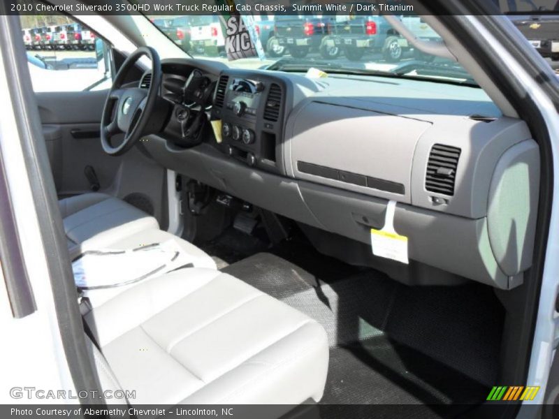 Summit White / Dark Titanium 2010 Chevrolet Silverado 3500HD Work Truck Regular Cab Chassis