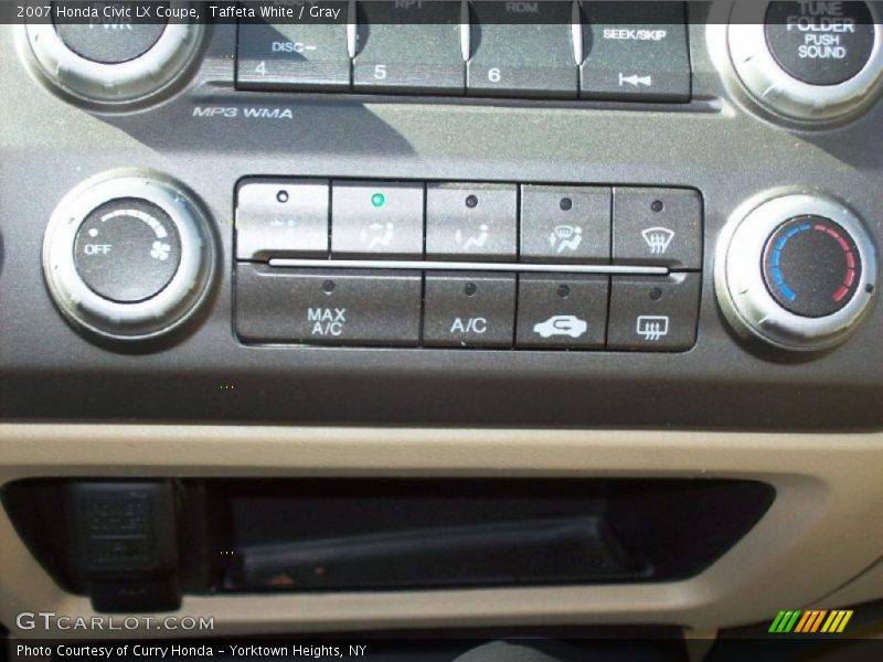 Taffeta White / Gray 2007 Honda Civic LX Coupe