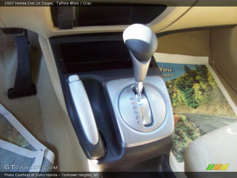 Taffeta White / Gray 2007 Honda Civic LX Coupe