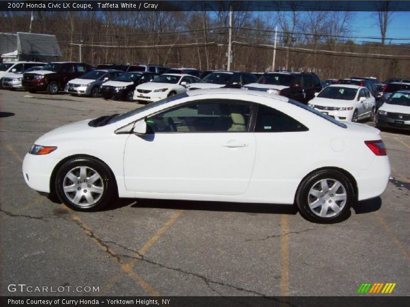 Taffeta White / Gray 2007 Honda Civic LX Coupe