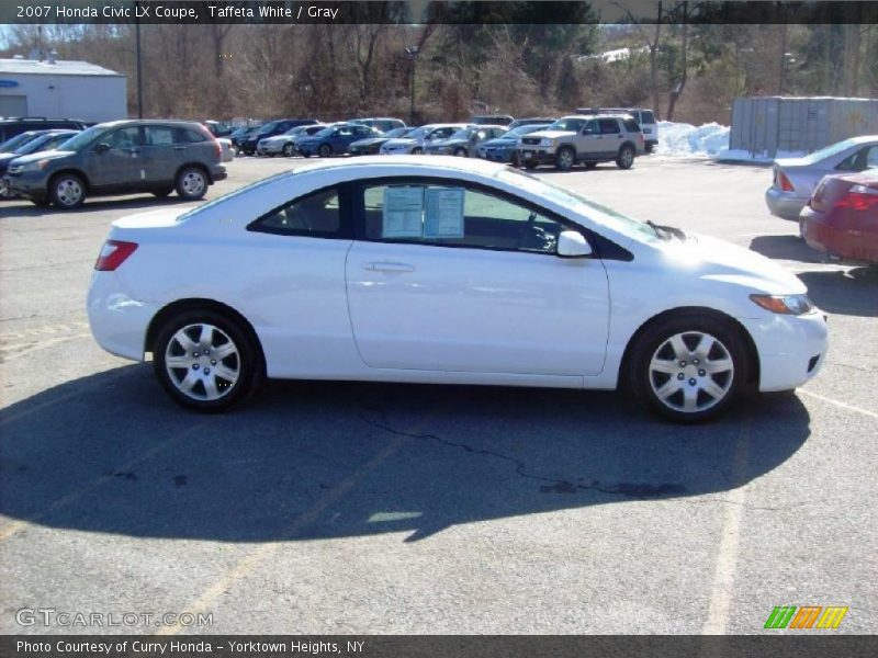 Taffeta White / Gray 2007 Honda Civic LX Coupe