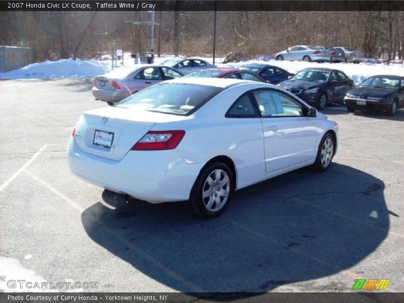 Taffeta White / Gray 2007 Honda Civic LX Coupe